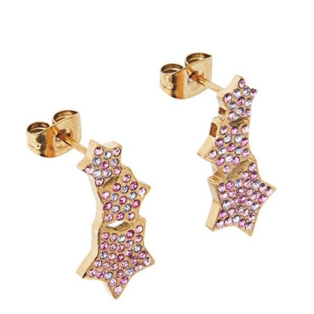 NWT Official Taylor Swift Speak Now Sparks Fly Rhinestone Star Earrings